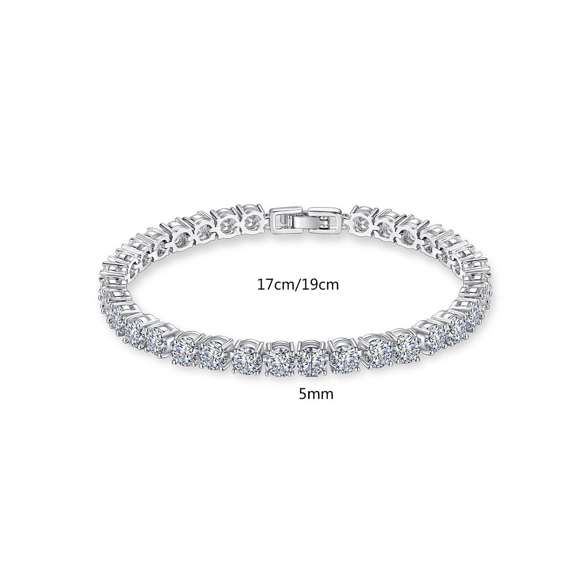 Moon Platinum Tennis Bracelet - Jera Paris Jewelry