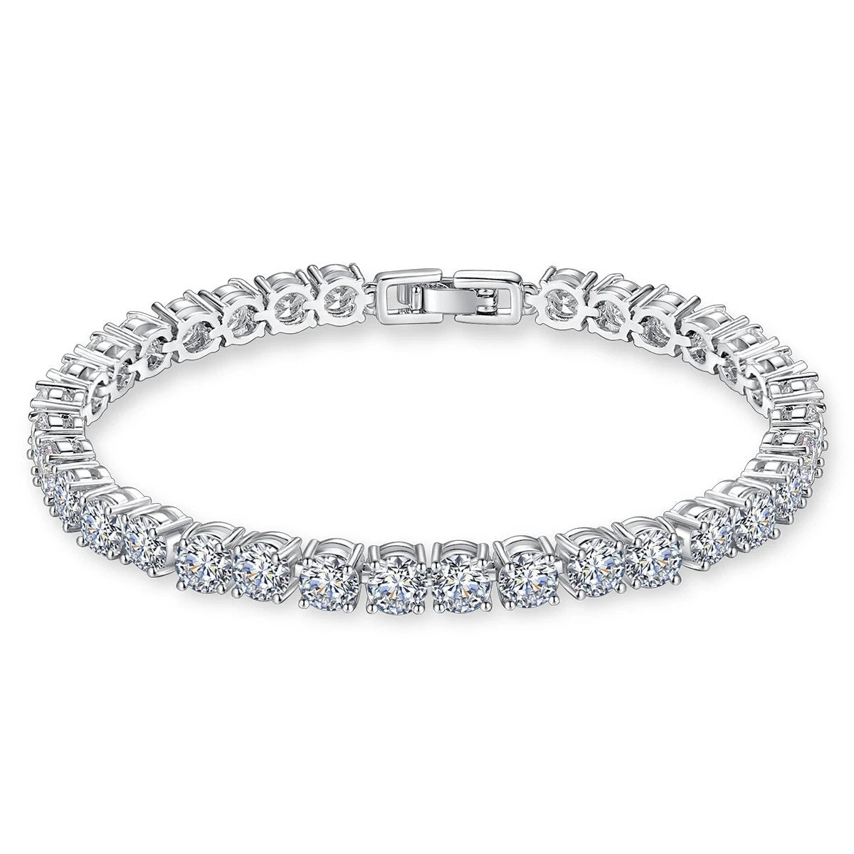 Moon Platinum Tennis Bracelet - Jera Paris Jewelry