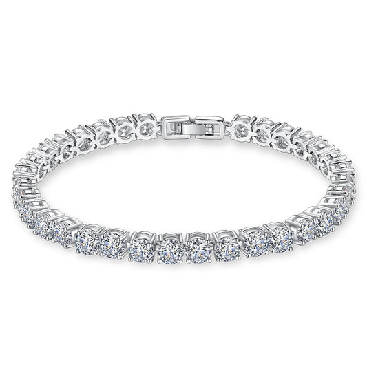 Moon Platinum Tennis Bracelet - Jera Paris Jewelry
